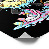 Baseball-Drip-Eiscreme-Osterhase-Cooler-Junge Poster (Ecke)