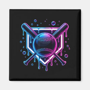 Baseball-Drip-Eiscreme-Schläger-Kids Magnet