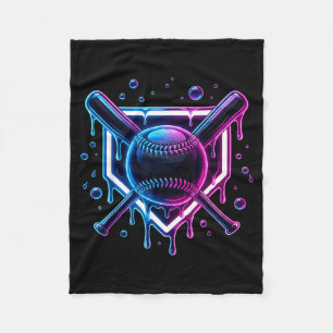 Baseball-Drip-Eiscreme-Schläger-Kinder Fleecedecke