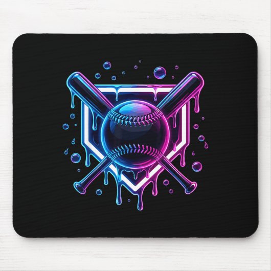 Baseball-Drip-Eiscreme-Schläger-Kinder  Mousepad (Vorne)