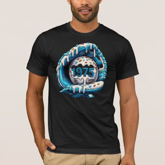 Baseball-Drip-Eiscreme-Sprinkles Baseballhandschuh T-Shirt (Vorderseite)