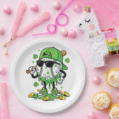 Baseball-Drip-Eiscreme St. Patricks Day Pappteller (Party)