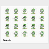 Baseball-Drip-Eiscreme St. Patricks Day Runder Aufkleber (Blatt)