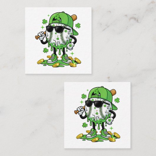 Baseball-Drip-Eiscreme St. Patricks Tag (Vorne/Hinten)