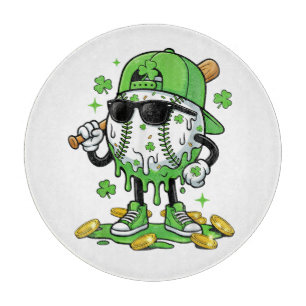 Baseball-Drip-Eiscreme St. Patricks Tag Schneidebrett