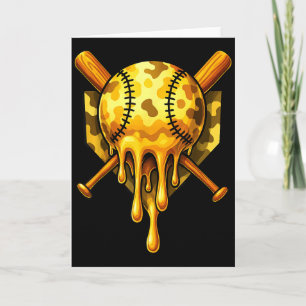 Baseball-Drip-Eiscreme-Tarnung Cool Design  Karte