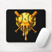Baseball-Drip-Eiscreme-Tarnung Cooles Design Mousepad (Mit Mouse)