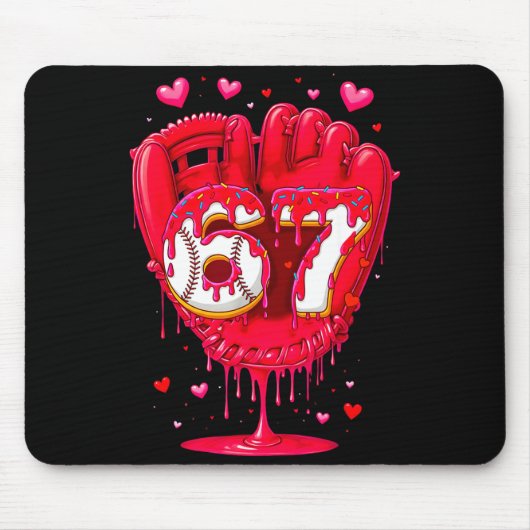 Baseball-Drip-Eiscreme-Valentinstag-Jugend-Jungen- Mousepad (Vorne)
