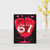 Baseball-Drip-Eiscreme-Valentinstag-Jugendliche-Ju Karte (Gelbe Blume)