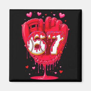 Baseball-Drip-Eiscreme-Valentinstag-Jugendliche-Ju Magnet