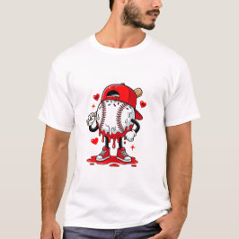 Baseball-Drip-Eiscreme-Valentinstag-T-Shirt –  T-Shirt