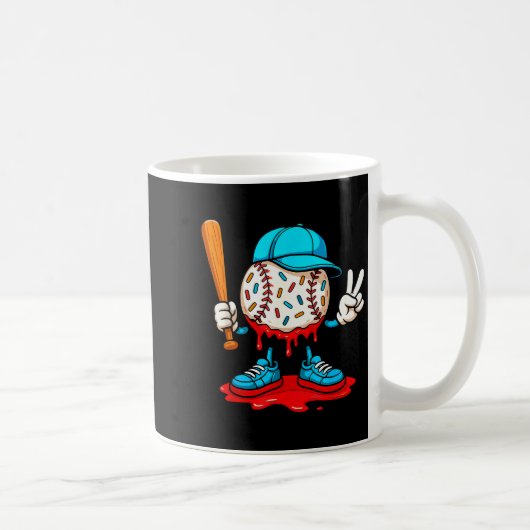 Baseball Drip For Boys Ice Cream Drip Baseball Kaffeetasse (Rechts)