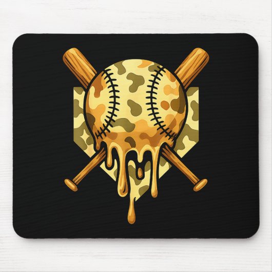 Baseball Drip For Boys Ice Cream Dripng Boys Baseb Mousepad (Vorne)