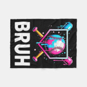 Baseball Drip Funny Bruh Ice Cream Dripng Matching Fleecedecke (Vorderseite (Horizontal))