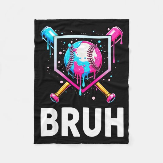 Baseball Drip Funny Bruh Ice Cream Dripng Matching Fleecedecke (Vorderseite)