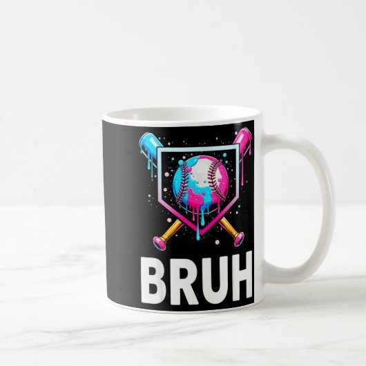 Baseball Drip Funny Bruh Ice Cream Dripng Matching Kaffeetasse (Rechts)