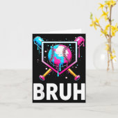 Baseball Drip Funny Bruh Ice Cream Dripng Matching Karte (Gelbe Blume)