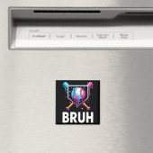 Baseball Drip Funny Bruh Ice Cream Dripng Matching Magnet (In Situ (Geschirrspüler))