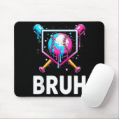 Baseball Drip Funny Bruh Ice Cream Dripng Matching Mousepad (Mit Mouse)