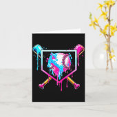 Baseball Drip Funny Ice Cream Dripng Matching Fami Karte (Gelbe Blume)