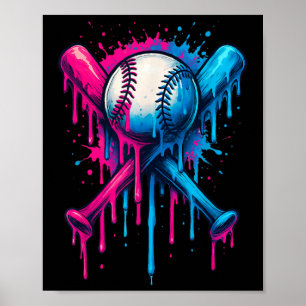 Baseball-Drip für Jungen Eiscreme-Drip Kleinkinder Poster
