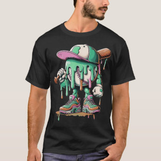 Baseball-Drip für Jungen Eiscreme-Drip T-Shirt