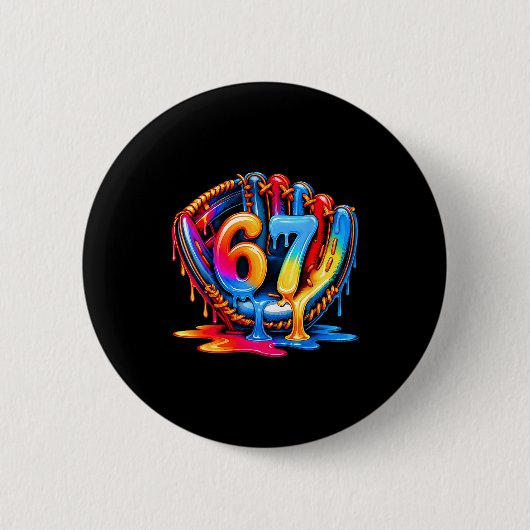 Baseball Drip Ice Cream 67 Baseball Lifestyle 101 Button (Vorderseite)
