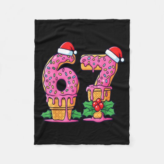 Baseball Drip Ice Cream 67 Baseball Lifestyle 101  Fleecedecke (Vorderseite)