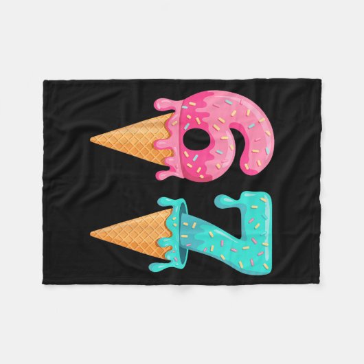 Baseball Drip Ice Cream 67 Baseball Lifestyle 101  Fleecedecke (Vorderseite (Horizontal))