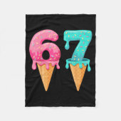Baseball Drip Ice Cream 67 Baseball Lifestyle 101  Fleecedecke (Vorderseite)