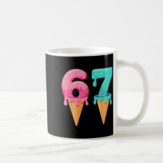 Baseball Drip Ice Cream 67 Baseball Lifestyle 101 Kaffeetasse (Rechts)