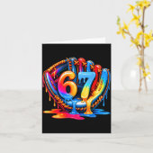 Baseball Drip Ice Cream 67 Baseball Lifestyle 101  Karte (Gelbe Blume)