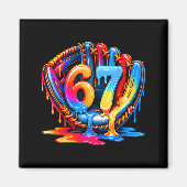 Baseball Drip Ice Cream 67 Baseball Lifestyle 101 Magnet (Vorne)