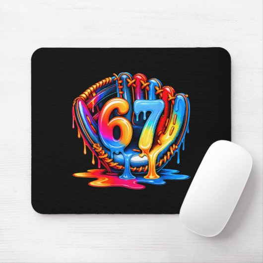 Baseball Drip Ice Cream 67 Baseball Lifestyle 101  Mousepad (Mit Mouse)