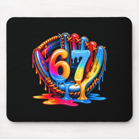 Baseball Drip Ice Cream 67 Baseball Lifestyle 101  Mousepad (Vorne)