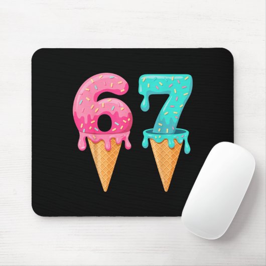 Baseball Drip Ice Cream 67 Baseball Lifestyle 101  Mousepad (Mit Mouse)