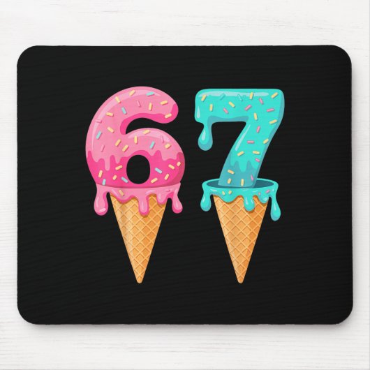 Baseball Drip Ice Cream 67 Baseball Lifestyle 101  Mousepad (Vorne)