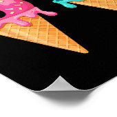 Baseball Drip Ice Cream 67 Baseball Lifestyle 101  Poster (Ecke)