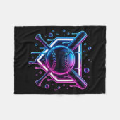 Baseball Drip Ice Cream Bat Kids  Fleecedecke (Vorderseite (Horizontal))