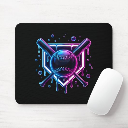 Baseball Drip Ice Cream Bat Kids Mousepad (Mit Mouse)
