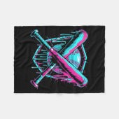 Baseball Drip Ice-cream Dripng Baseball Bat Var Wa Fleecedecke (Vorderseite (Horizontal))