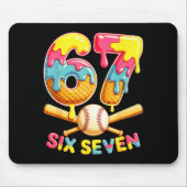 Baseball Drip Ice Cream Number 67 Player Lifestyle Mousepad (Vorne)