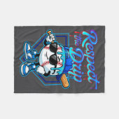 Baseball Drip Ice Cream Respect The Drip Home Plat Fleecedecke (Vorderseite (Horizontal))