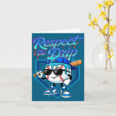 Baseball Drip Ice Cream Respect The Drip Home Plat Karte (Gelbe Blume)
