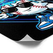 Baseball Drip Ice Cream Respect The Drip Home Plat Poster (Ecke)