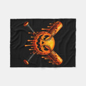 Baseball-Drip-Kürbis-gruseliger-Geist-Halloween-Ju Fleecedecke (Vorderseite (Horizontal))