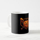 Baseball-Drip-Kürbis-gruseliger-Geist-Halloween-Ju Kaffeetasse (Vorderseite Links)
