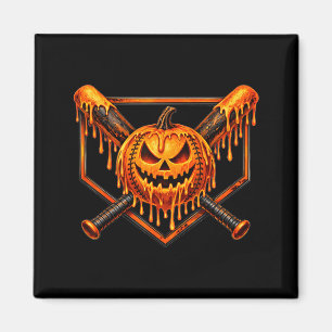 Baseball-Drip-Kürbis-gruseliger-Geist-Halloween-Ju Magnet
