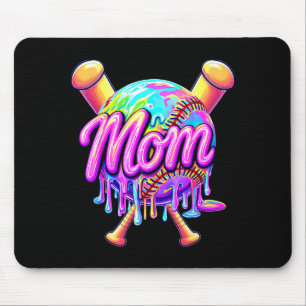 Baseball-Drip-Mom süße Tie-Dye-Baseball Frauen Mousepad