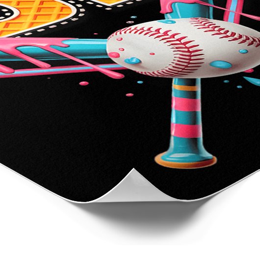 Baseball Drip Number 67 Fun Six Seven 6 7 Meme Des Poster (Ecke)